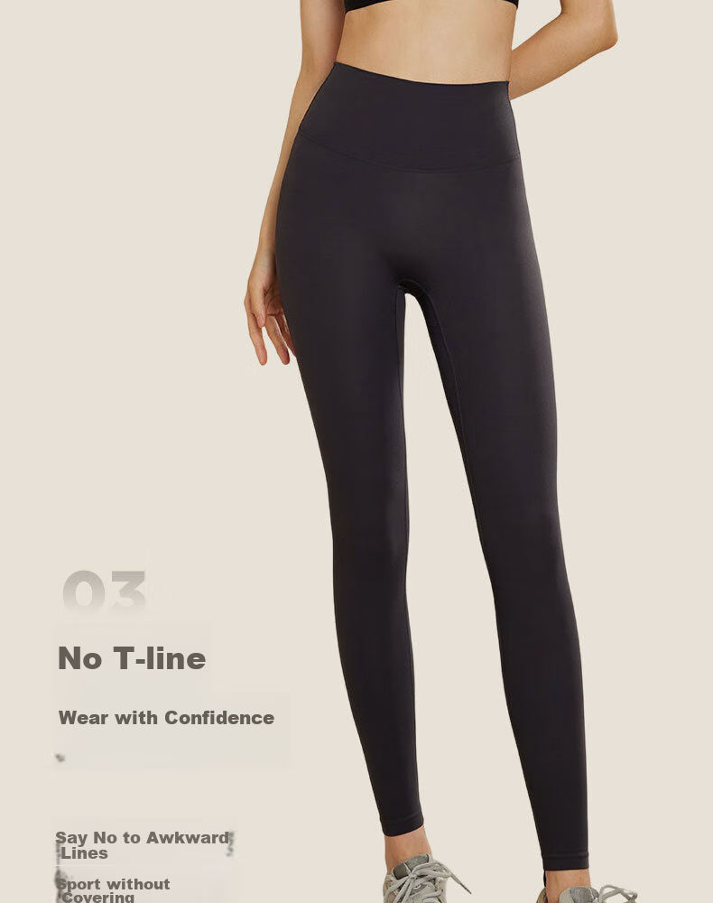 LangSha Yoga Pants, Naked-Feel Quick-Dry Elastic High-Waist Butt-Lifting Women's Sports Fitness Leggings, Tight-Fitting Slimming, Nan Shi Purple, XL 5
