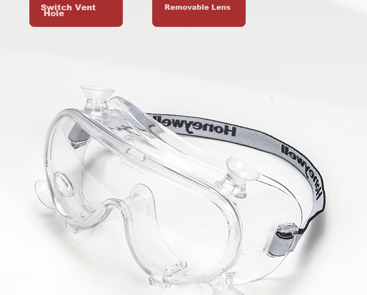 Honeywell Goggles, Windproof, Sandproof, Pollen And Catkin Protection Glasses, Industrial Dust-Proof, Liquid Splash-Resistant, Transparent Lenses, LG99200Pro 11