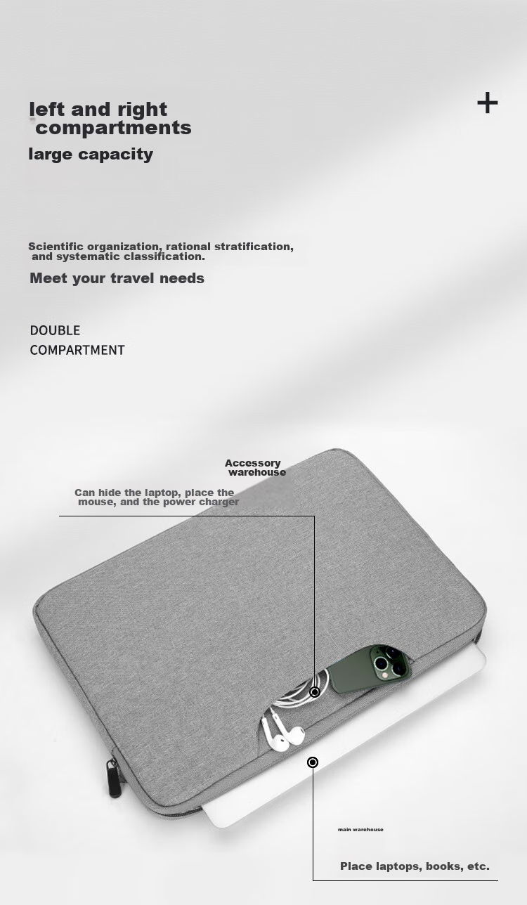 Jiasu 15.6/16 Inch Laptop Sleeve, Compatible with MacBook, Xiaomi, Lenovo, Huawei, Dell, HP, ASUS, Business Ultra-Thin Simple Inner Protective Case, Gray 6