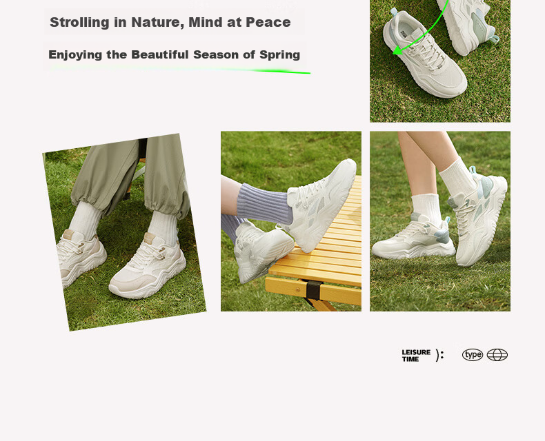 361° Women's Sports Shoes, Spring And Summer Mesh Thick-Soled Heightening Casual Commuter Dad Running Shoes for Women, 682426763F-1 4