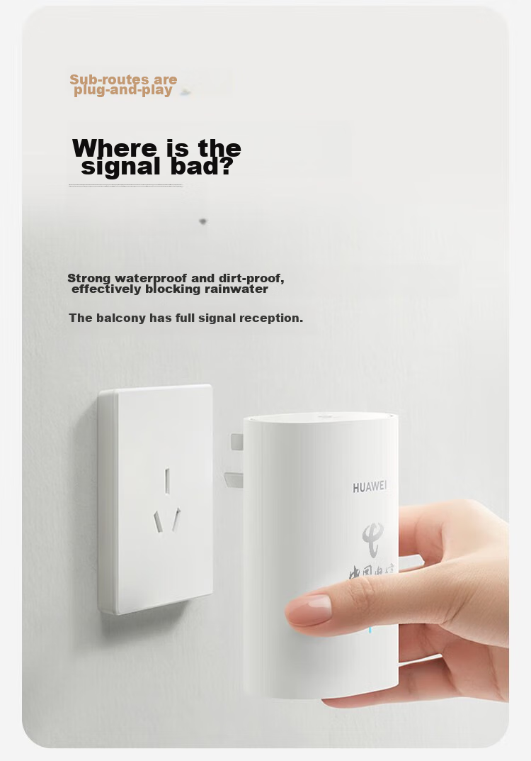 HUAWEI Q6 Telecom Version Lingxiao Parent-Child Router, WiFi 6+, Gigabit Port, 5G Home And Enterprise Villa-Grade Wireless Powerline Mesh E6 Parent-Child Set, All-Network Compatible 6