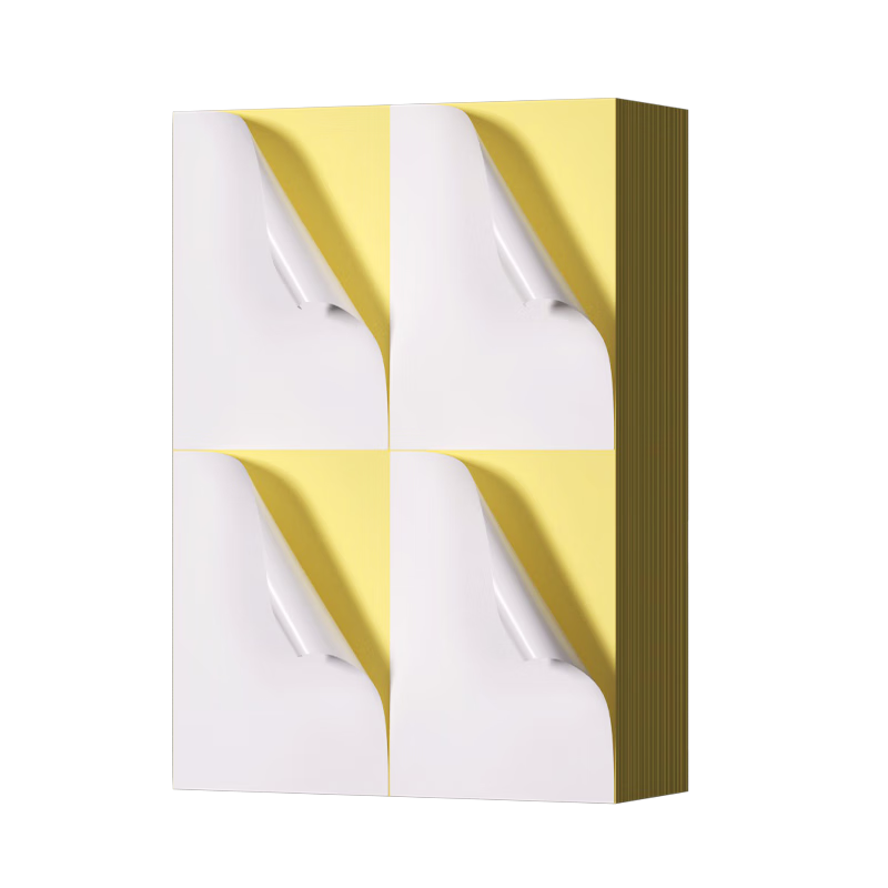 Surada A4/80 Self-Adhesive Printing Paper Divider, Label Sticker Self-Adhesive Paper, Inkjet Label Printing Sticker Right Angle 4 Pieces/sheet (105*148.5mm) BQ-0021