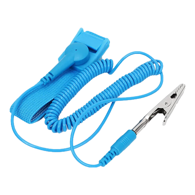 Jiuqiangu Anti-Static Wrist Strap PU Corded Wrist Strap for Workshop Factory Maintenance Human Body Static Electricity Removal Wristband Anti-Static Wristband 2.5 Meters [5-Pack]