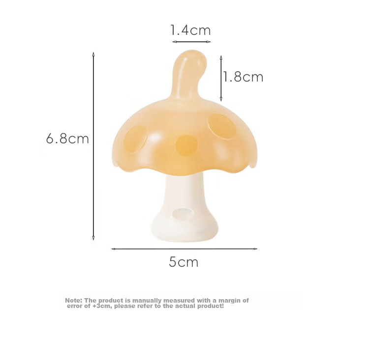 DOCTOR MA Baby Teether Mushroom Pacifier Anti-Thumb Sucking Teething Toy for Young Infants 15