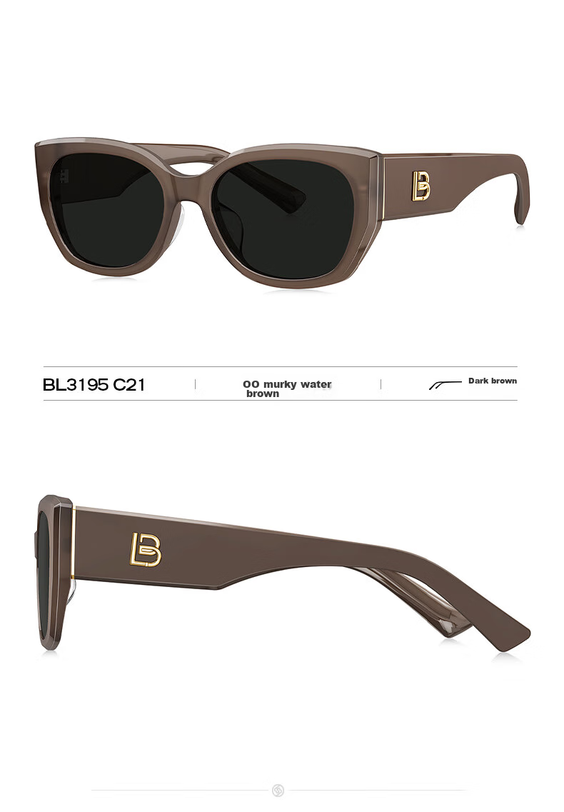 BOLON Sunglasses, Cat-Eye Polarized Style, Yang Zi's Same Model, Driving UV Protection Sunglasses, Trendy for Men And Women, BL3195C20 18