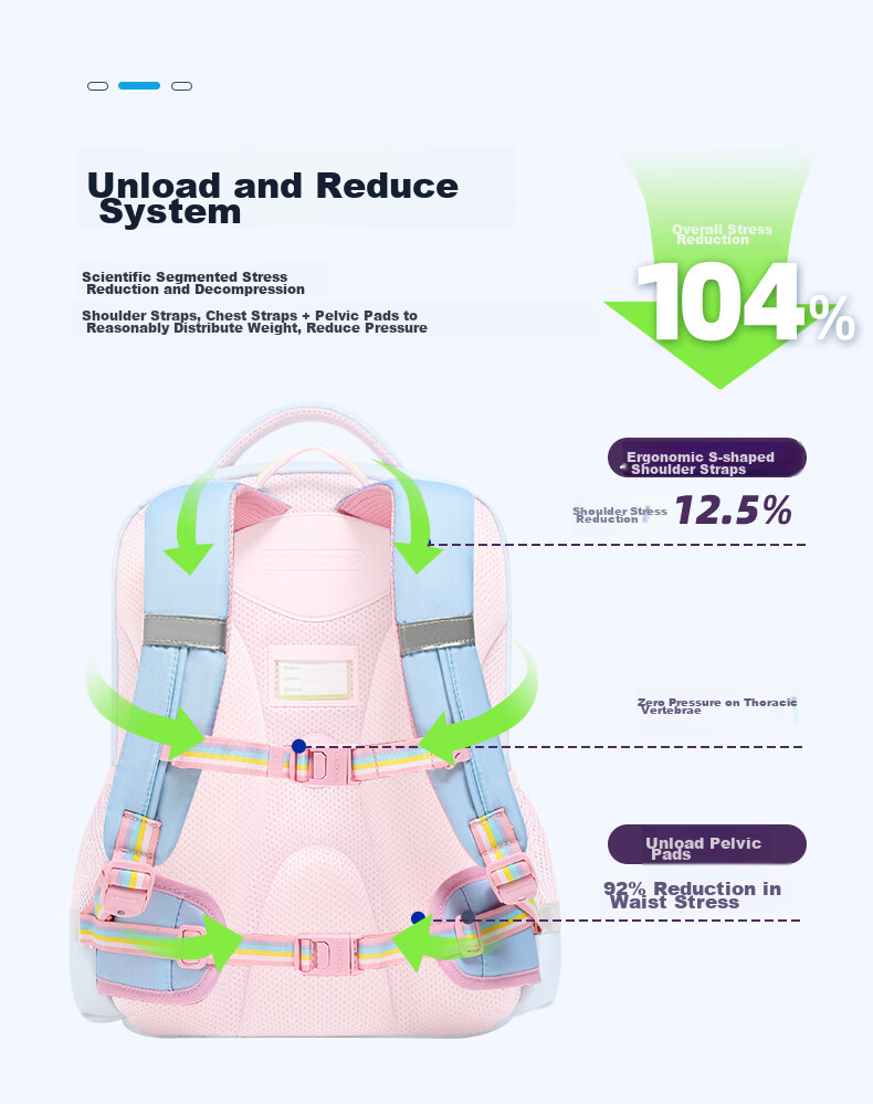 DR·KONG Spine-Protecting Lightweight Backpack for Girls, Elementary School Students Grades 1-3, Children's Gift, Large Capacity Ultra-Light Backpack 7