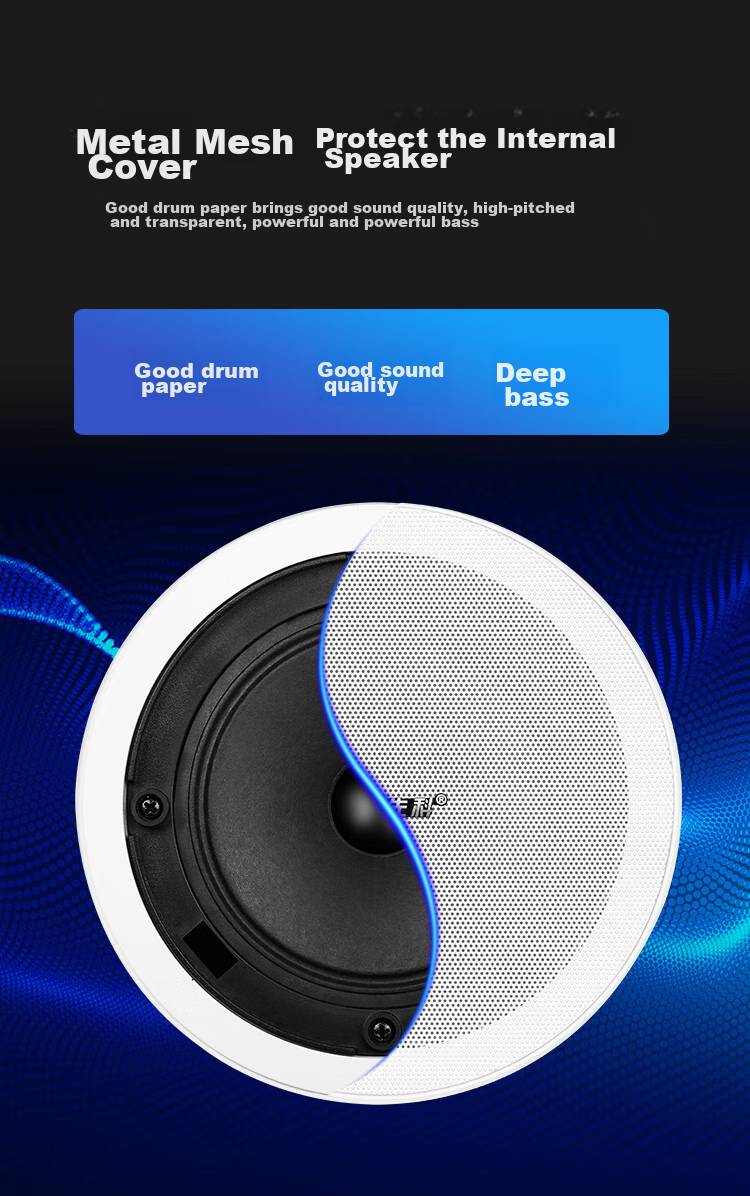SAST G3 Wireless Bluetooth Ceiling Speaker Set, Recessed Ceiling Speakers with Built-In Amplifier, Active Background Music, for Home Living Room, Conference Room, Shop Broadcasting, Home Use, One-To 9
