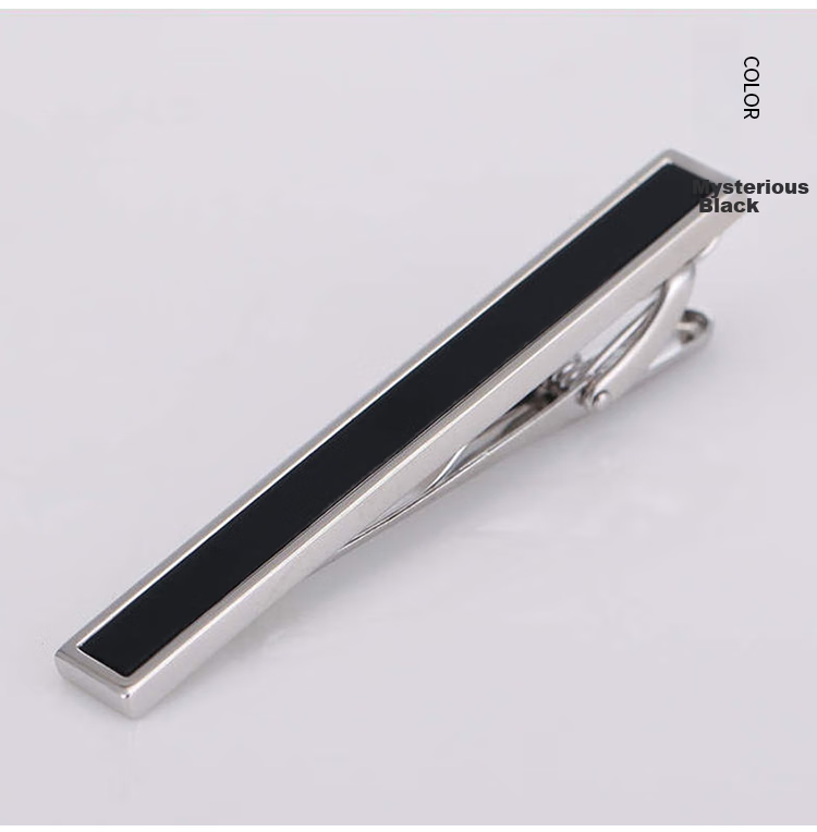 GLO-STORY Necktie Clip for Men, Formal Necktie Clip, Fashionable Minimalist Business Necktie Clip Gift Box Set MLJ934062 Silver A 21