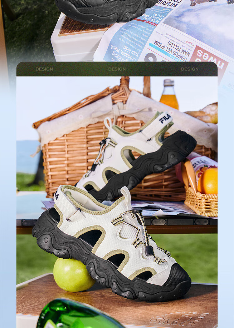 FILA Cat Paw 5 Women's Summer Casual Sandals Beach Mary Jane Shoes 3