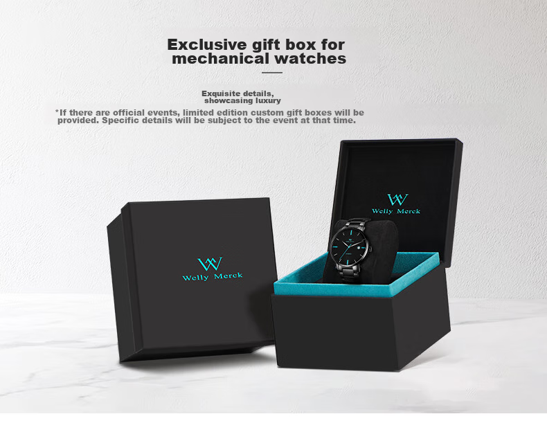Welly Merck Swiss Brand Watch, Men's Simple Mechanical Watch, Birthday Gift 18