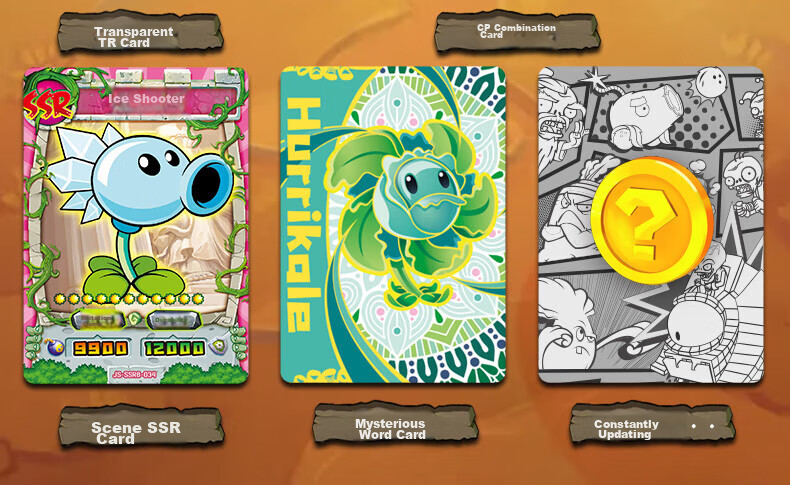 Qiji Plant Vs. Zombies Card Game 2nd Edition Classic Version AR Battle Cards Limited Edition Mid-Autumn Festival National Day Children's Toy for Boys 11