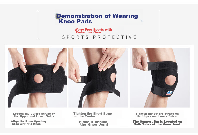 LP 782CN Sports Knee Brace with Breathable Four-Spring Support for Knee Joint Protection, Running, Basketball, Hiking, Patella Stabilizatio 7