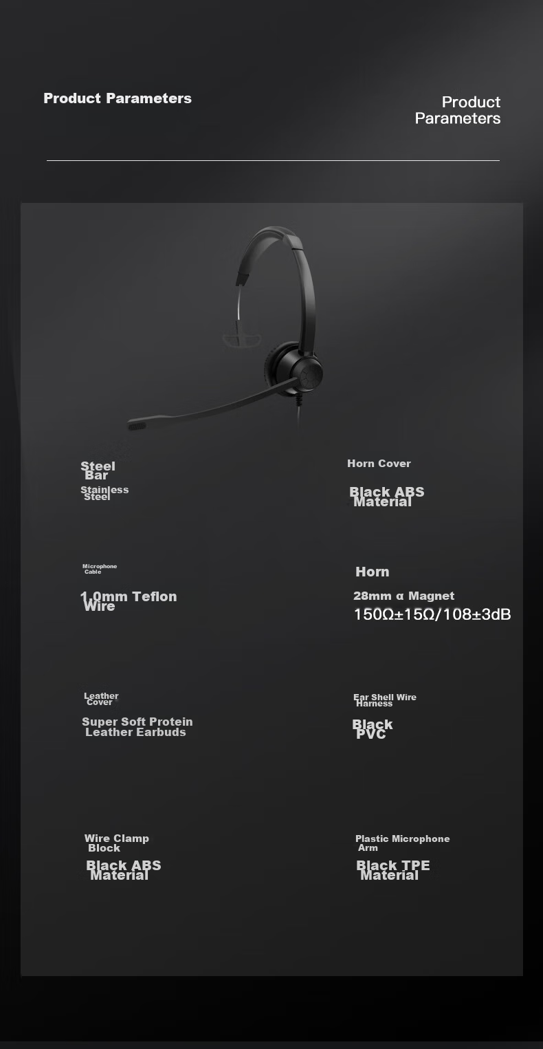 Yijiatong (Eagaton) Y390D ENC Active Noise-Cancelling Binaural Headset, Single 3.5mm + USB Interface, Adjustable Volume, Silent, for Telemarketing, Office Meetings And Educatio 9