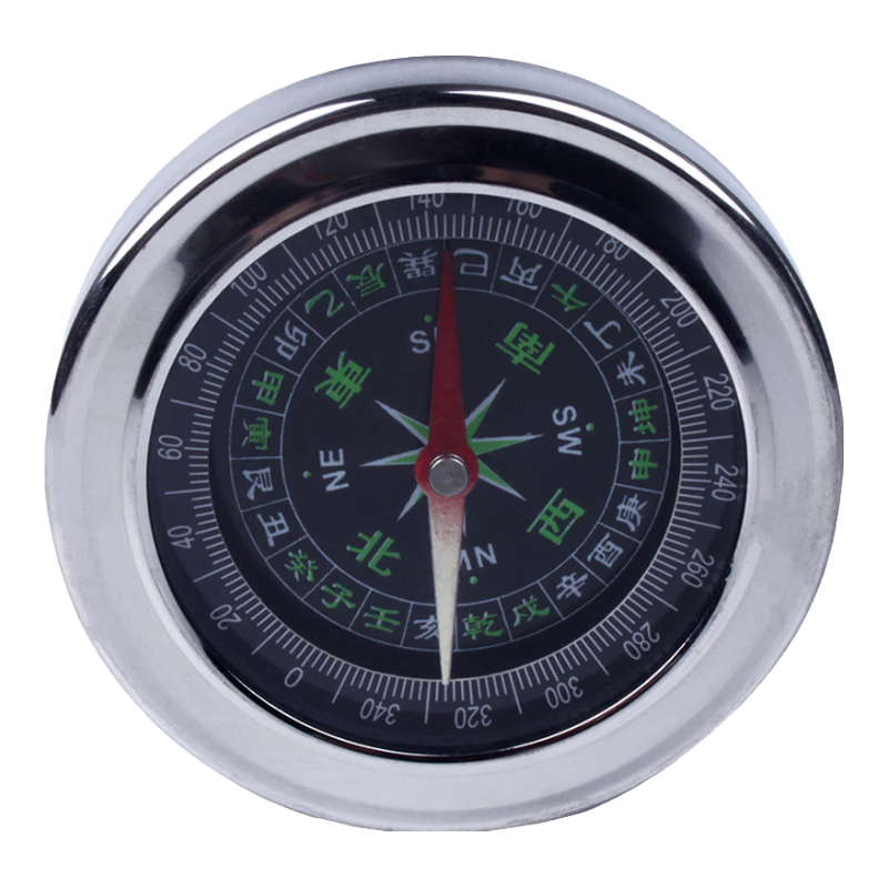 Paulone 77mm Outdoor Multifunctional Metal Compass, Stainless Steel, Chinese And English, for Car And Ship Use, ZNZ77