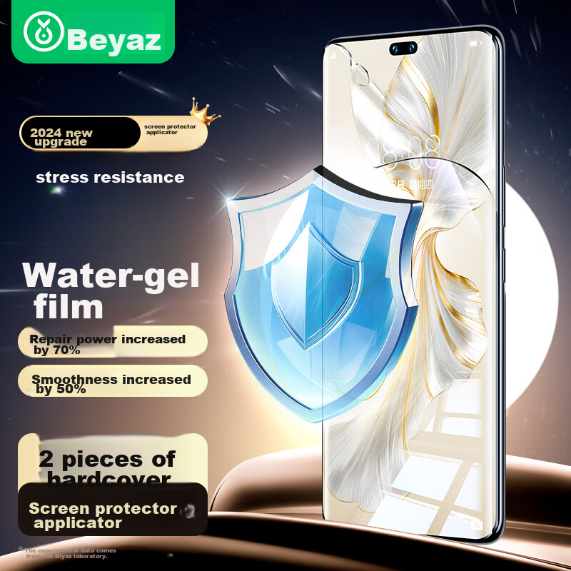 BIAZE [Ultra-Fast Repair 2 Pieces] Hydrogel Soft Film for Honor 200Pro/100Pro, 90pro/80pro Phone Screen Protector, High Definition Non-Tempered Anti-Fingerprint Protective Film JM141