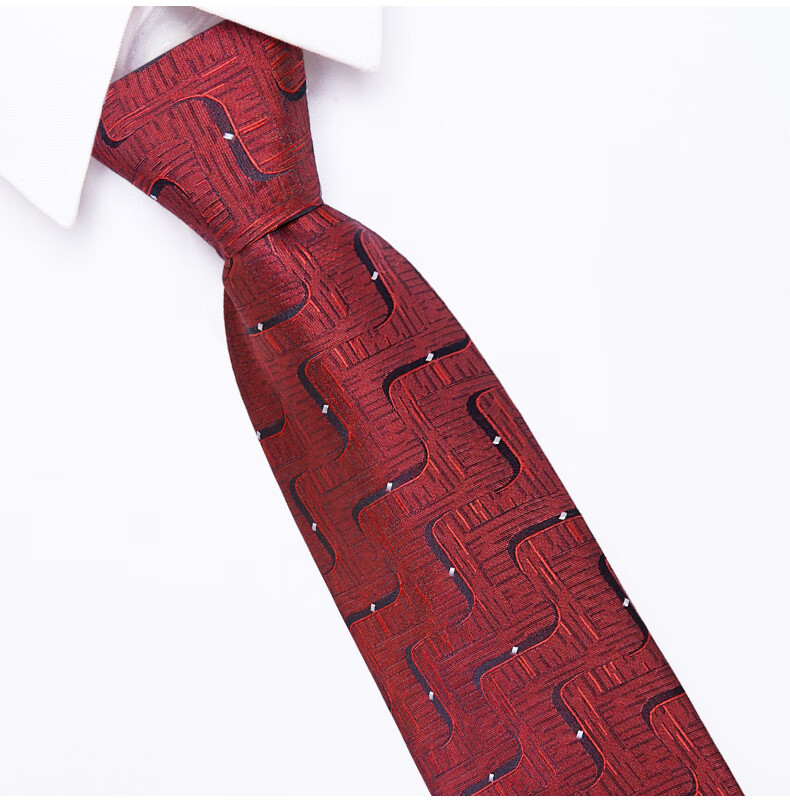 Luomeng Men's Pre-Tied Business Necktie, Easy Roll-Up 8cm Classic Gentleman Style, Gift Box Set for Husband Or Boyfriend 10