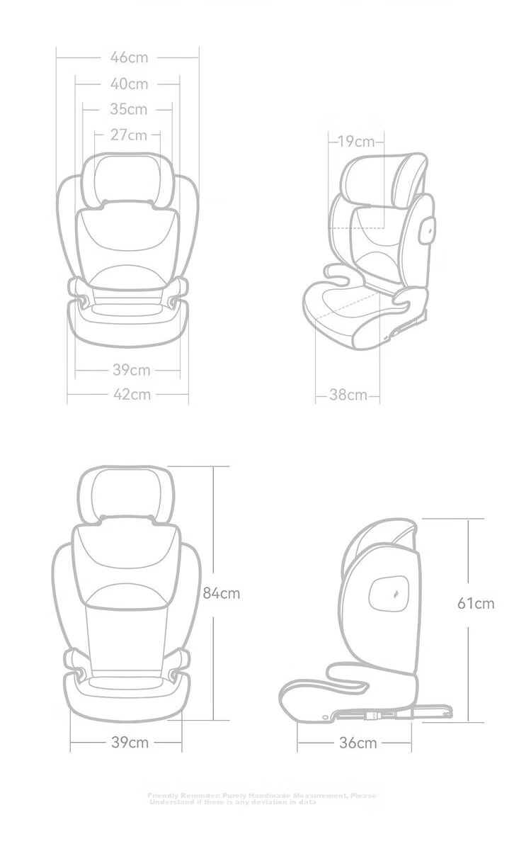 Osann LAX German Child Safety Car Seat for Ages 3-12, Booster Cushion for Older Children in Cars, New National Standard 10