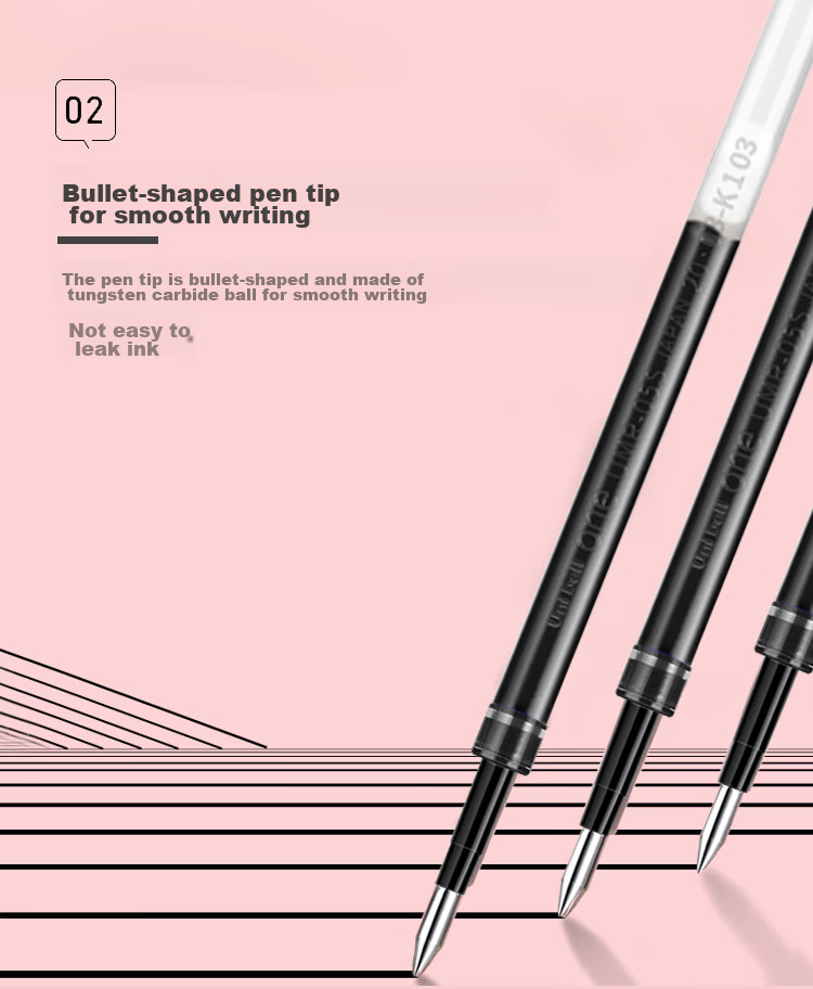 Uni Mitsubishi [Popular Product] UMR-05S Retractable Pen Refill, 0.5mm Gel Ink, Black Refill, Compatible with Xiaonongxin ONE UMN-S Series, Pack of 10 4