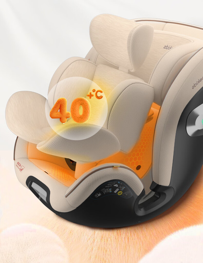 Innokids Child Safety Car Seat, Suitable for Ages 0-4 Ventilated And Heated, 360° Rotation, I-Size Certified, IK16N Black 16