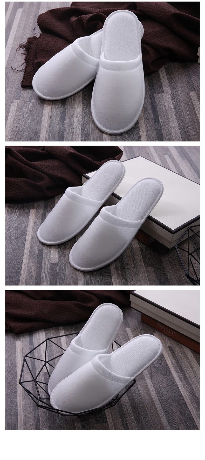 40,000 Kilometers 5 Pairs Disposable Slippers Autumn Winter Guest Home Hotel Non-Slip Thickened Indoor Unisex Travel Portable 10