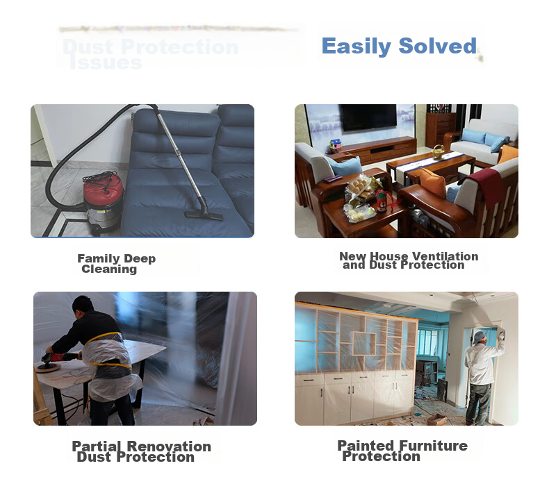 Jinghuisichuang Disposable Dust Cover, PE Thickened 20 Meters, Renovation Furniture Protection Film 3