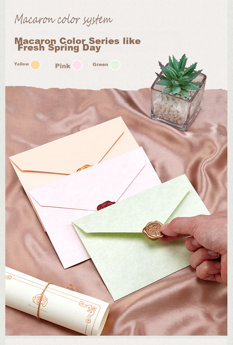 Kingdee Teacher's Day Gift Lambskin Pattern Envelope And Letter Set, Mother's Day Greeting Card, Valentine's Day Birthday Gift, Romantic Love Letter Gift, Exquisite Greeting Card And Letter Paper Set 4