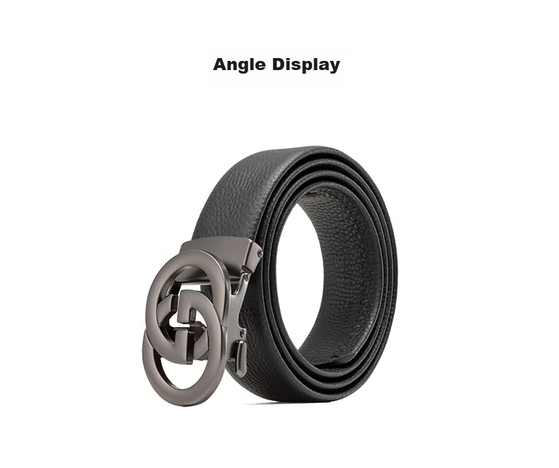 Aokang Men's Automatic Buckle Belt, Top-Grain Leather, Business Trouser Belt, Birthday Gift for Husband 9