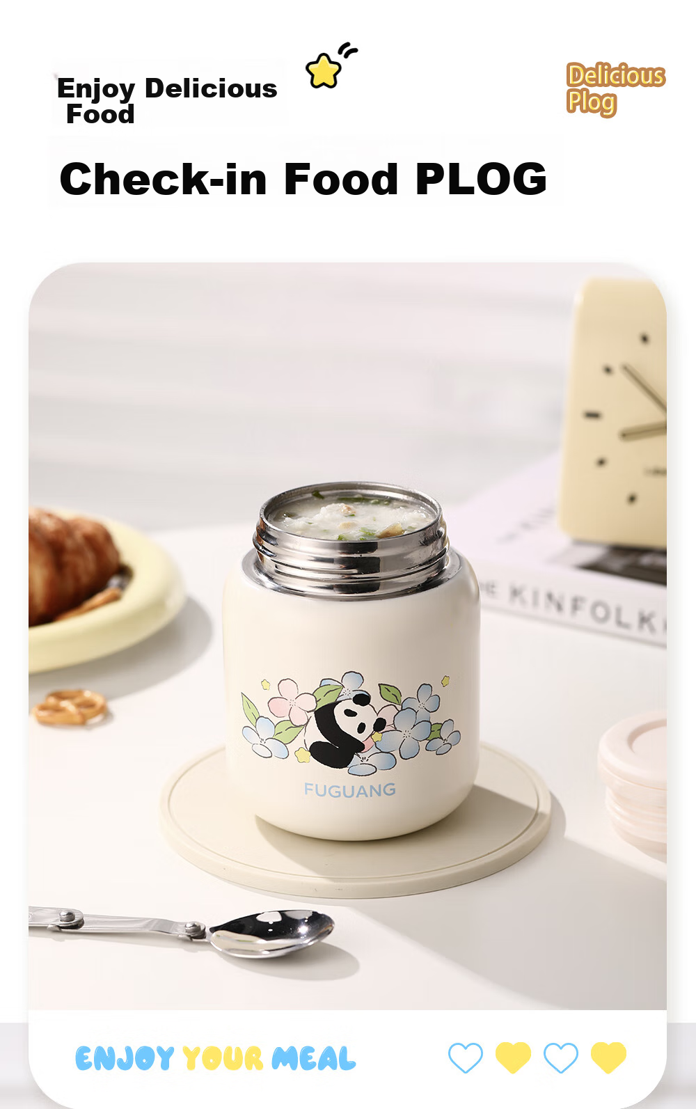 FGA Fuguang Insulated Food Jar, 316L Stainless Steel, Large Capacity, Thermal Soup Pot, Lunch Box for Office Workers And Students 12