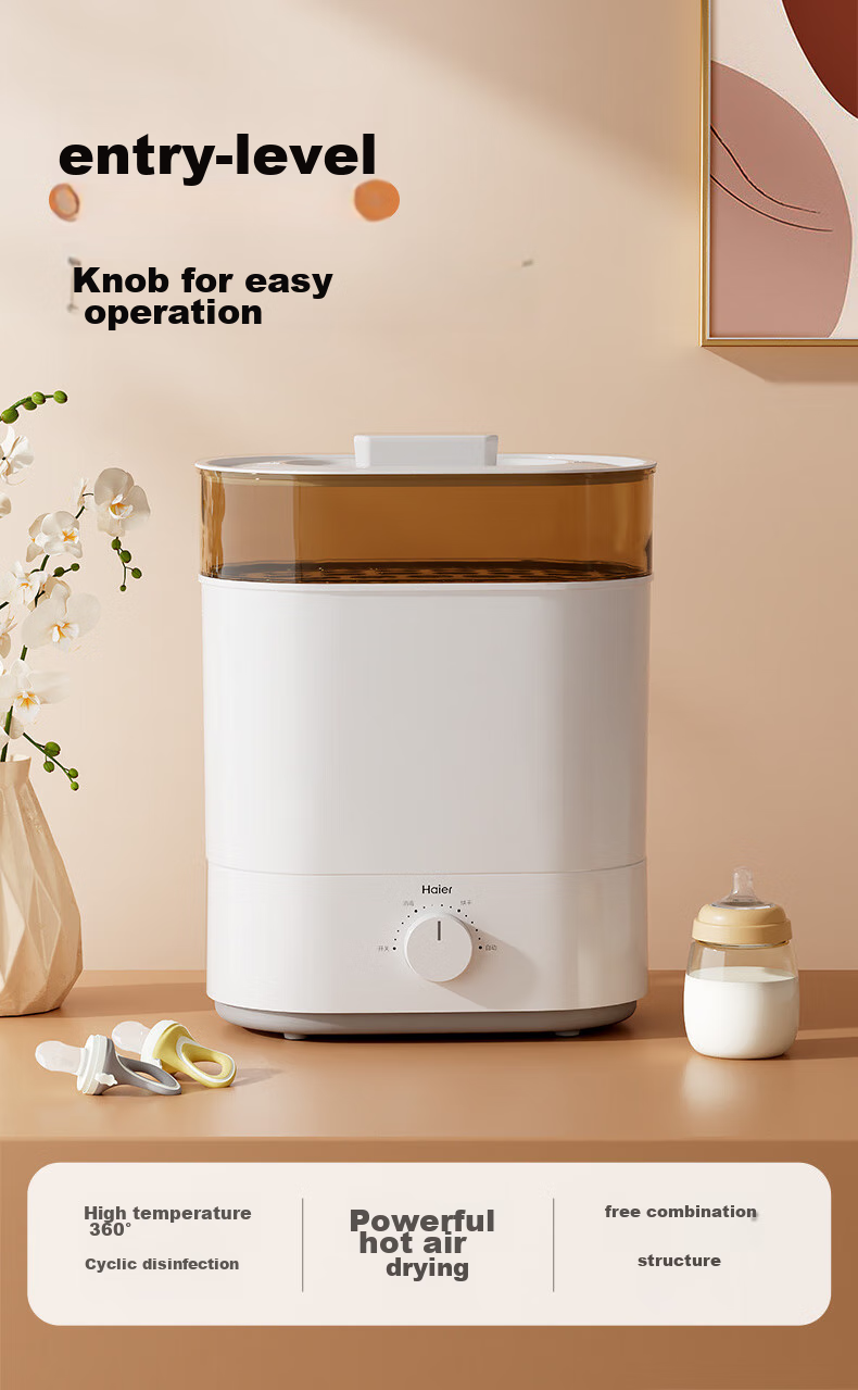 Haier Baby Bottle Sterilizer And Dryer Combo, Multifunctional Steam Sterilization And Drying All-In Machine for Infants And Babies 18