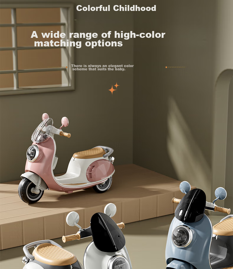 ANGI BABY Children's Electric Motorcycle for Ages 1-3 Rideable Adult Electric Tricycle Toy Gift for Boys And Girls 19