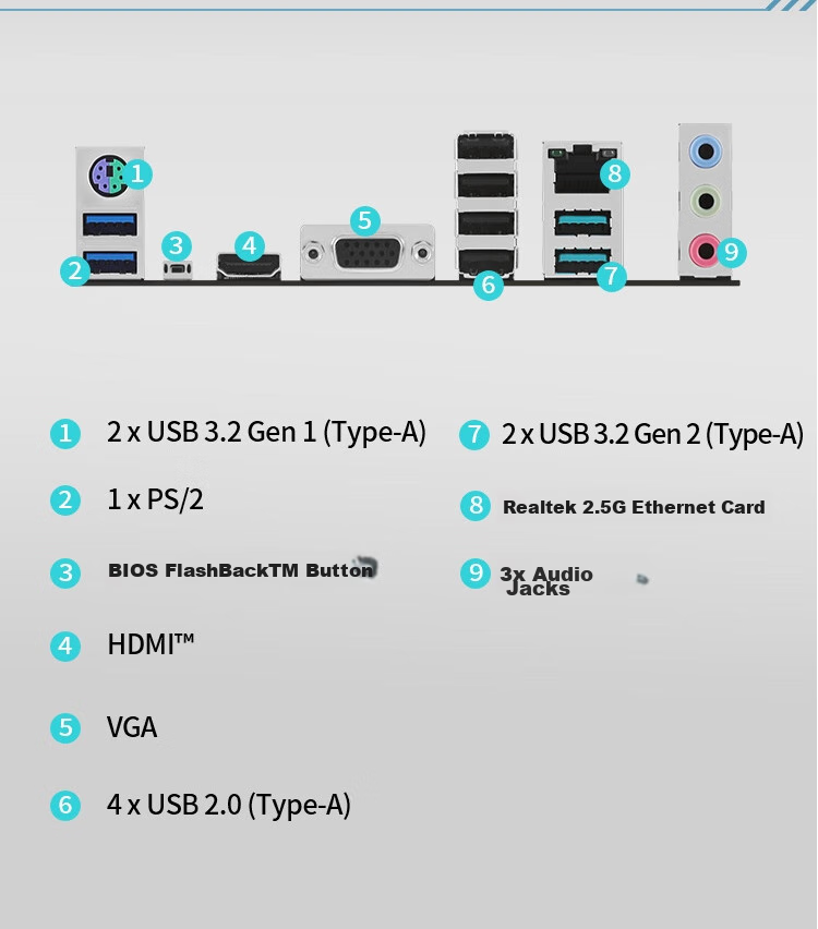 ASUS PRIME B650M-K Motherboard, Supports DDR5 CPU 9600X/7600X/9500F (AMD B650/socket AM5) 5