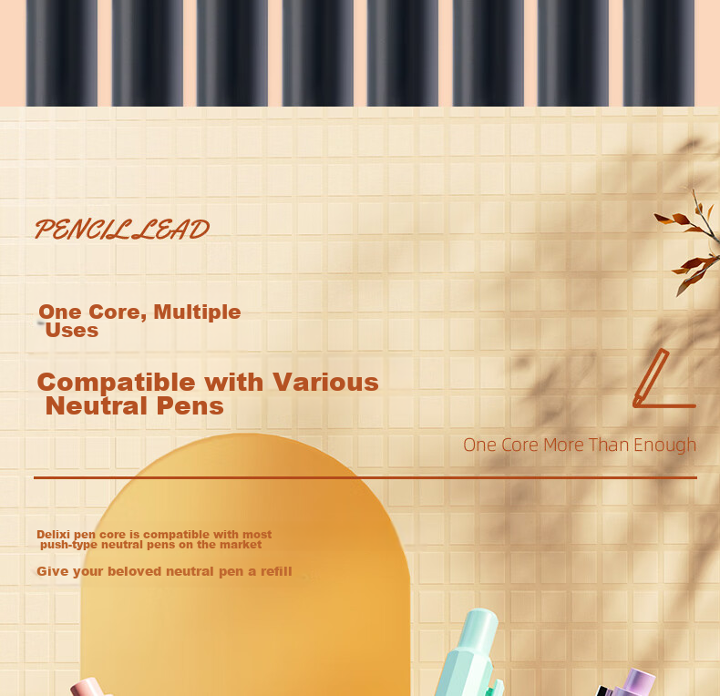 Deli 0.5 Retractable Gel Pen Refills, Student Office Pen Refills, S01/S08/1008/K35 Compatible with G-5 Bullet Tip, 20 Pieces/box, Black, P06906 15
