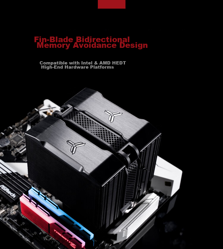 JONSBO HP400S Black CPU Cooler (Multi-Platform, 4 Heat Pipes, Bottom-Mounted CPU Cooler, PWM Intelligent Temperature Control, 9CM Fan, 1700/AM5) 11