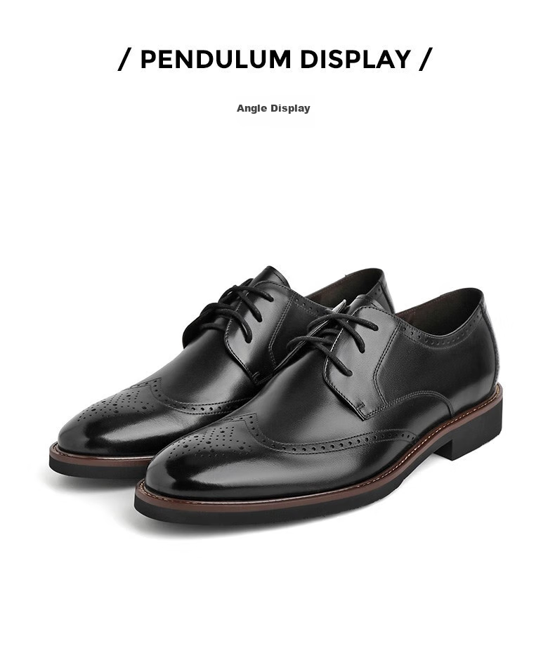 Belle Men's Shoes, Same Style As in Department Stores, Cowhide Shoes, Wedding Shoes, Men's Professional Commute Business Formal Leather Shoes B3217, Black, Size 41 4