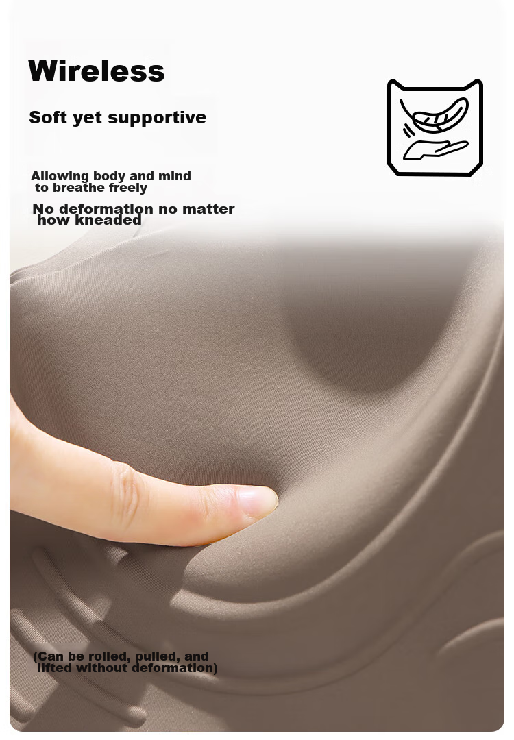MiiOW Seamless Bra for Women, Push-Up Bra for Small Breasts, Lift And Support, Wireless, Sexy, Gathered Brassiere, Dark Brown, Size 36AB 6