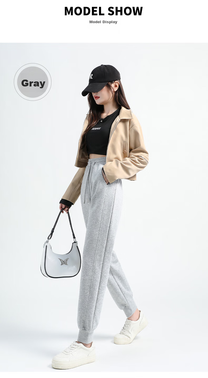 Baleno High-Waisted Loose Comfortable Sweatpants for Women, Spring/autumn 2025 New Style Outdoor Sports Fitness Casual Pants 14