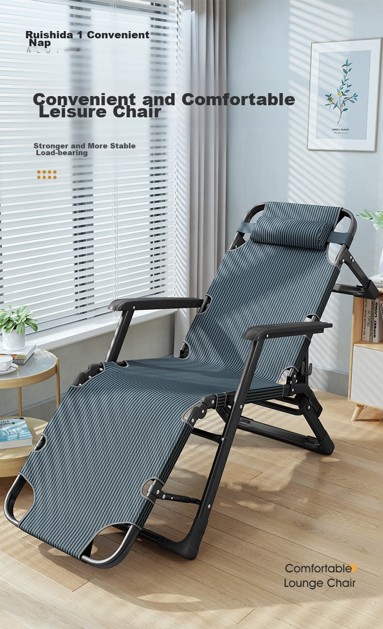 Restar Folding Chair for Office Nap, Hospital Companion Care, Portable Leisure Chair, Lounge Chair with Upgraded Oxford Fabric 1