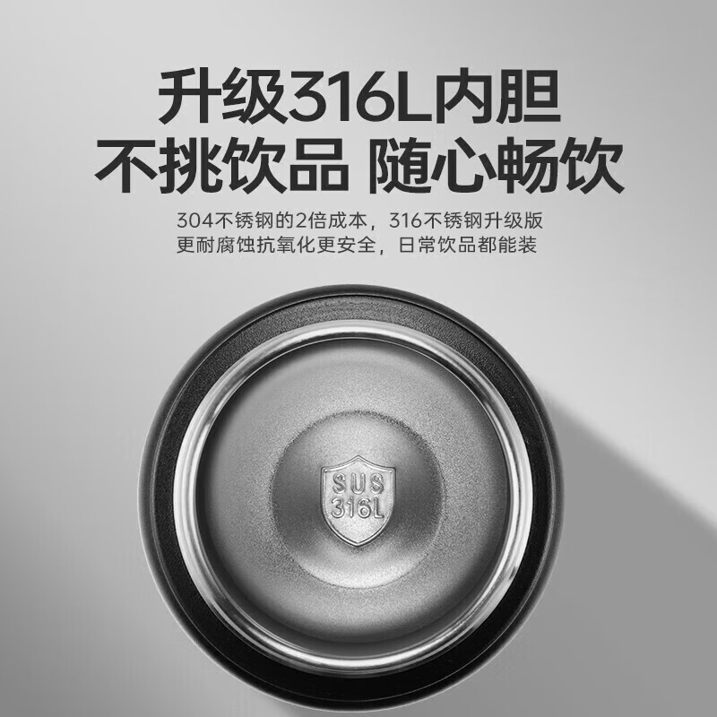 Fuguang Insulated Water Bottle for Middle And High School Students, Large Capacity 316L Stainless Steel Tumbler with Straw Lid for Men And Women, Car-Friendly Sports Cup 720ml