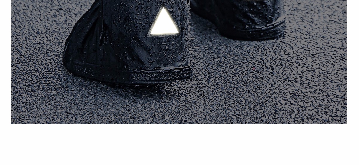BWNK High-Top Rain Boot Covers, Waterproof Non-Slip Thickened Rubber Sole Wear-Resistant Outdoor Cycling Shoe Covers Rain Boots L Black 9