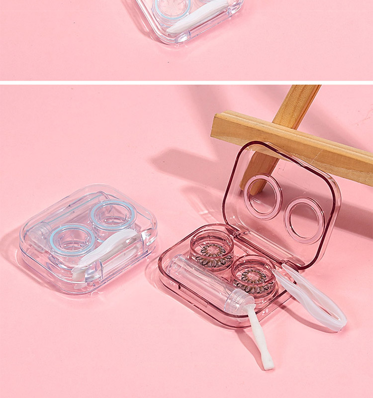 JAJALIN Contact Lens Case, Storage Box, Transparent, No Lid, Portable, Simple Minimalist Style, High-End Feel, for Insertion And Removal of Contact Lenses, Care Case 9