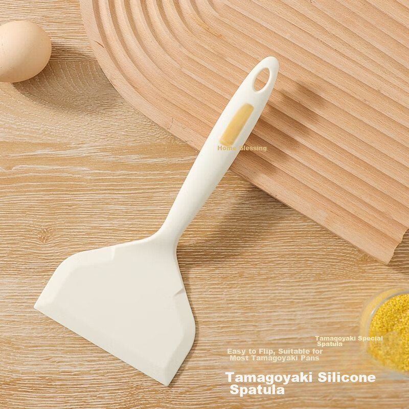 Bayco Food Grade Silicone Spatula, Non-Stick Pan Specific Spatula for Frying Pan And Tamagoyaki, Non-Stick Pancake Spatula BC5479