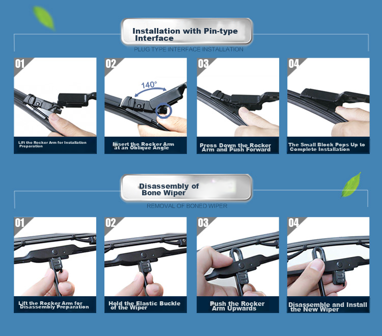 Aoye Windshield Wipers Suitable for Hyundai Ix35 (2010-2015)/Tucson (2005-2014), Boneless Design, 1 Pair, 24+16 Inches 14