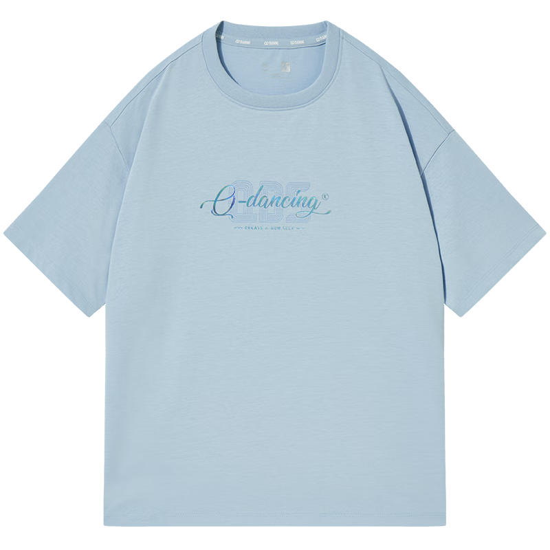 QIAODAN Women's Short-Sleeve T-Shirt, Breathable Summer Round Neck Cotton Sports Casual Tee Top for Wome