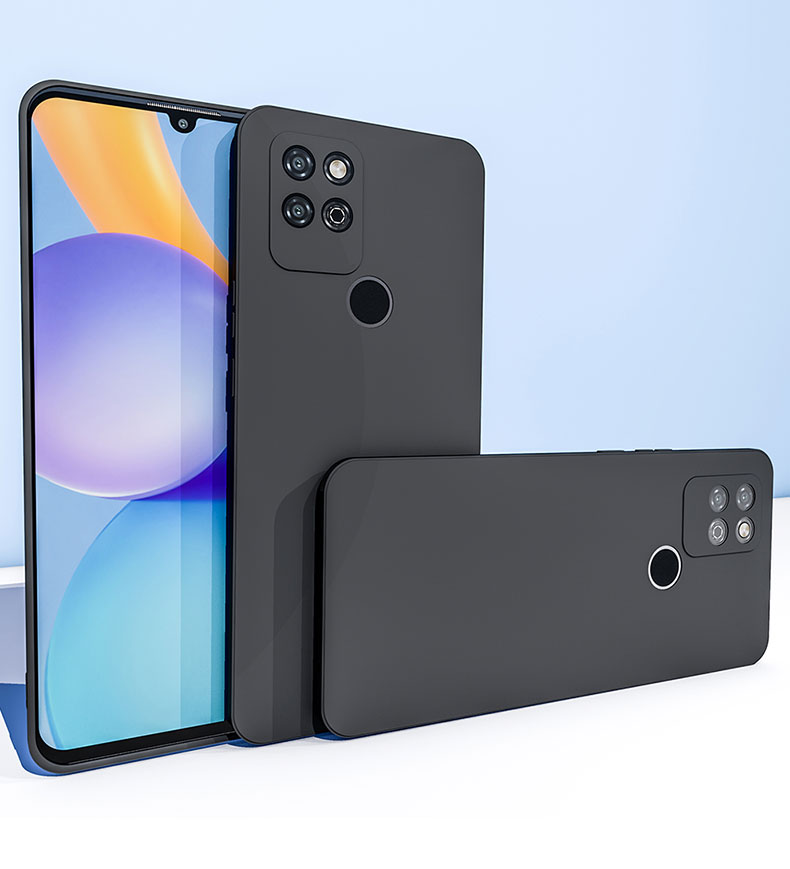 HotFire Phone Case for Honor Play 5T, Honor Play 5T Protective Cover, Full Lens Protection Upgraded Frosted Anti-Drop Silicone Soft Shell for Men And Women - Midnight Black 16