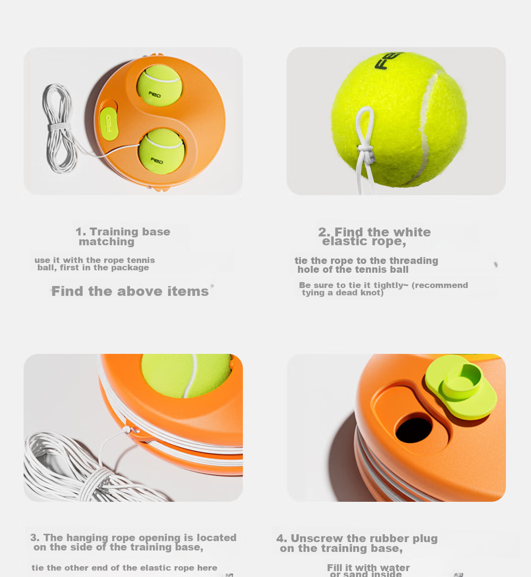 FEIERDUN FED Tennis Racket, Tennis Training Device, Stringed Rebound Ball, Single Player for Beginners, College Students, Children, Professional Single Player 25