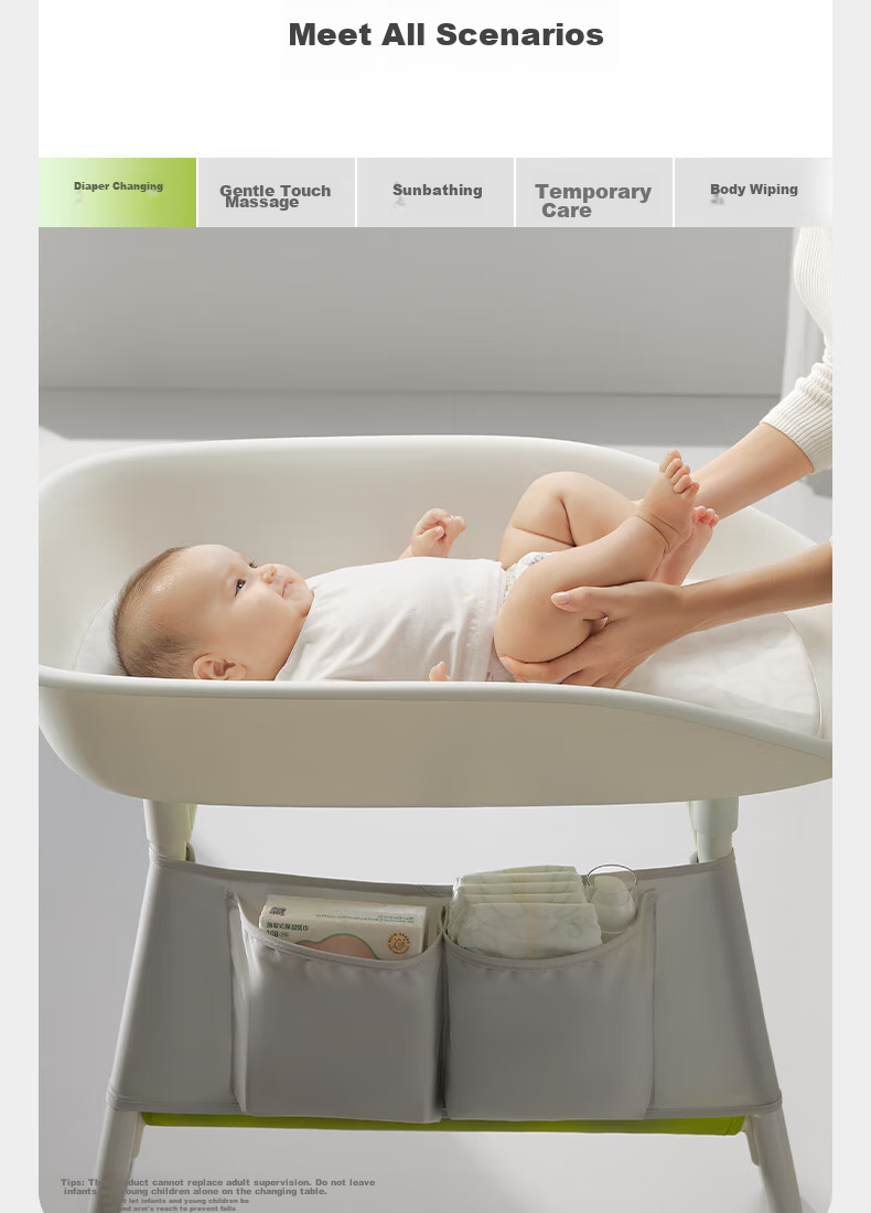 Babycare Multifunctional Baby Changing Table, Newborn Care Station, Portable Infant Bath And Diaper Changing Table, Origin White 3