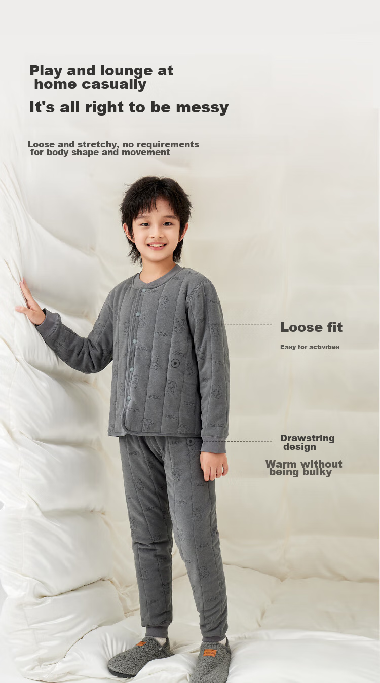 BALABALA Children's Thermal Pants, Winter Thickened Boys' Leggings, Girls' Trousers, School Uniform Inner Wear, Cold-Resistant, 208424171208 5