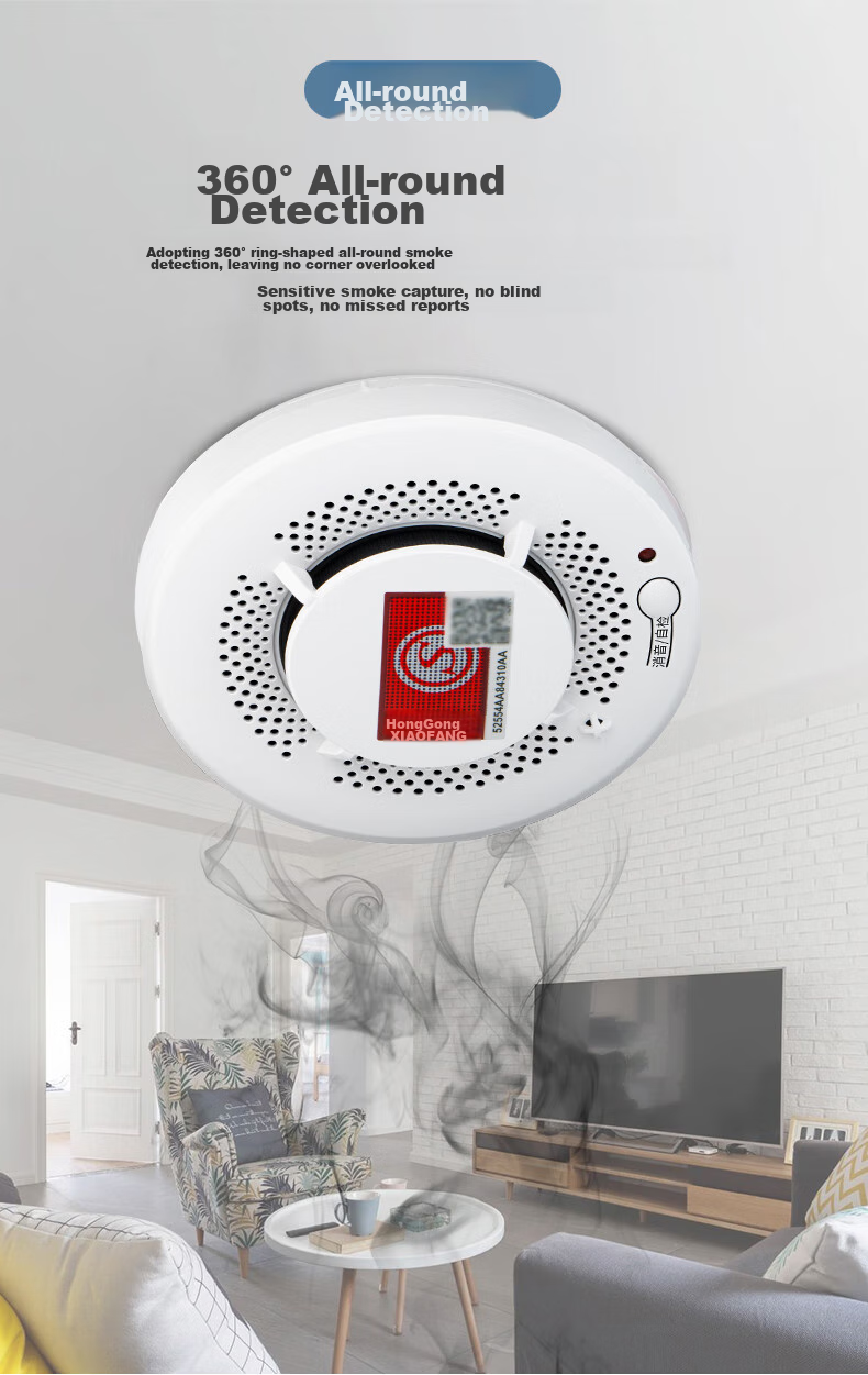 LFang PS-818 WIFI Smoke Alarm, Fire Safety 3C Certified, Fire And Smoke Temperature Alarm, Home Remote Warning System 14