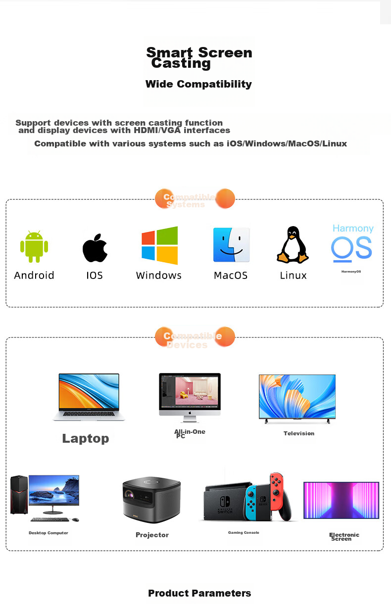 UNITEK Enterprise Wireless Screen Mirroring Device, USB Screen Synchronizer, Audio And Video Synchronization for Office Screen Casting, Transmits Phone, Laptop, And Computer Host to TV, Monitor, And Projector V191B 7