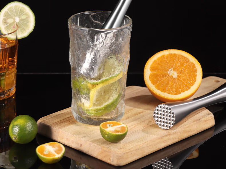 BJ Stainless Steel Ice Crusher Hammer, Ice Breaker, Juicer Stick, Shaker Cup Muddler, Lemon Tea Tool, Ice Crusher Hammer, 26cm Long Versio 2